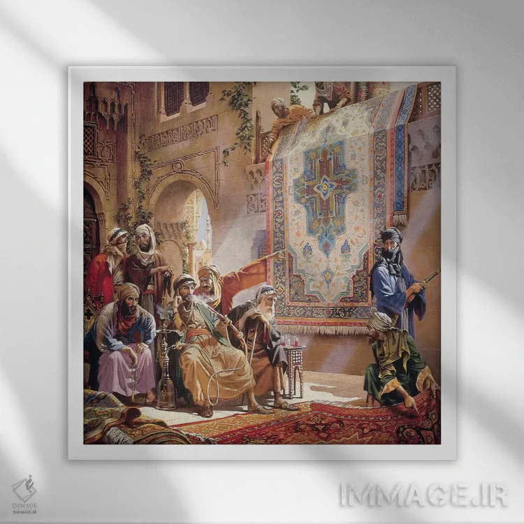 تابلو دکوراتیو راگمرچ اثر ماهر مرکوس - نمای قابدار سفید