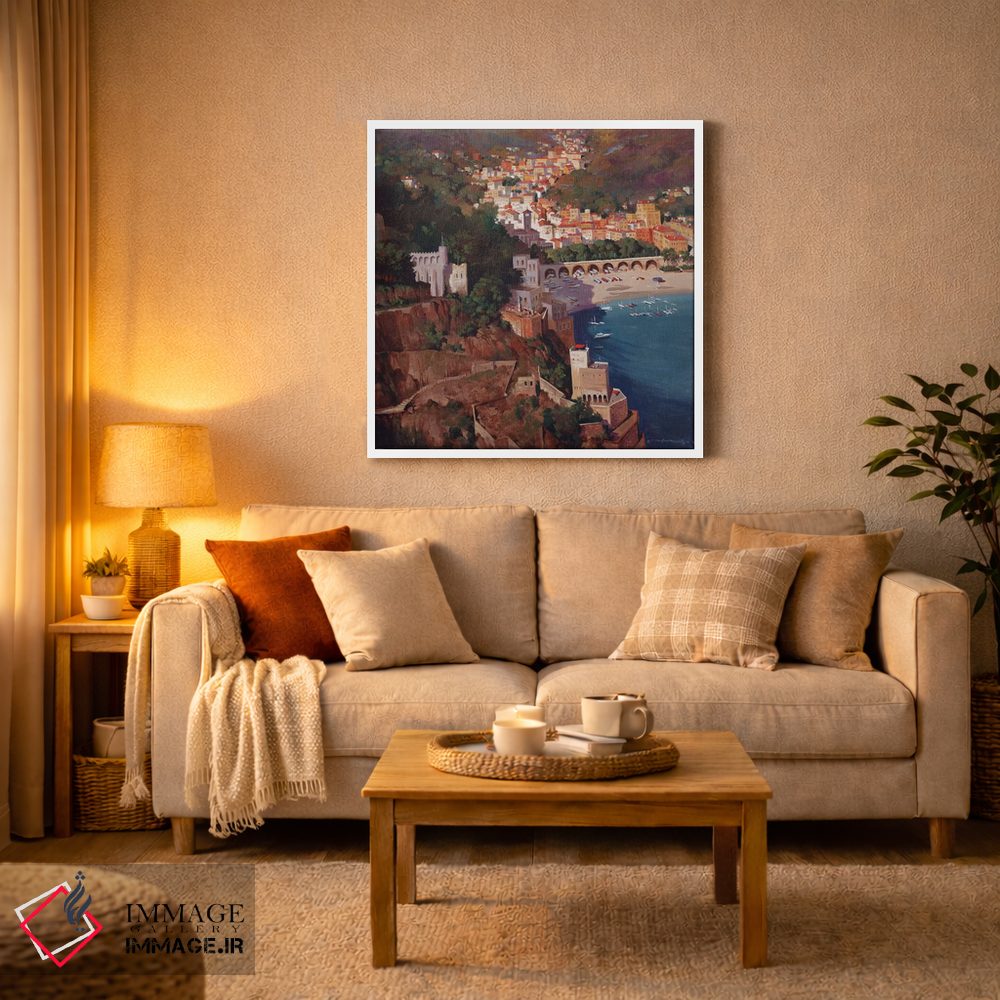 تابلو دکوراتیو سواحل ایتالیا اثر ماهر مرکوس - D3W