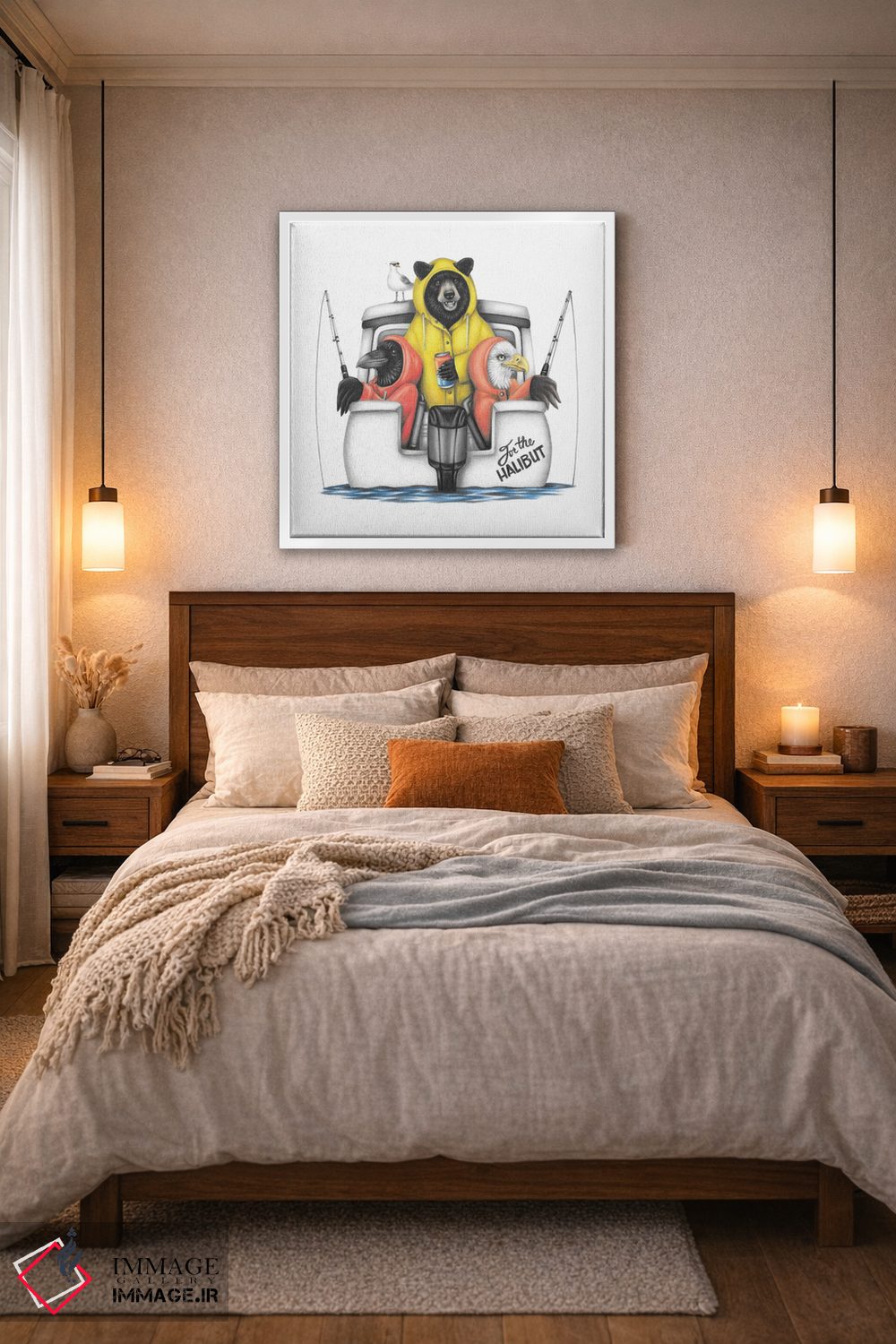 تابلو دکوراتیو قایق ماهیگیری هالیبوت اثر مندی هک - D4W