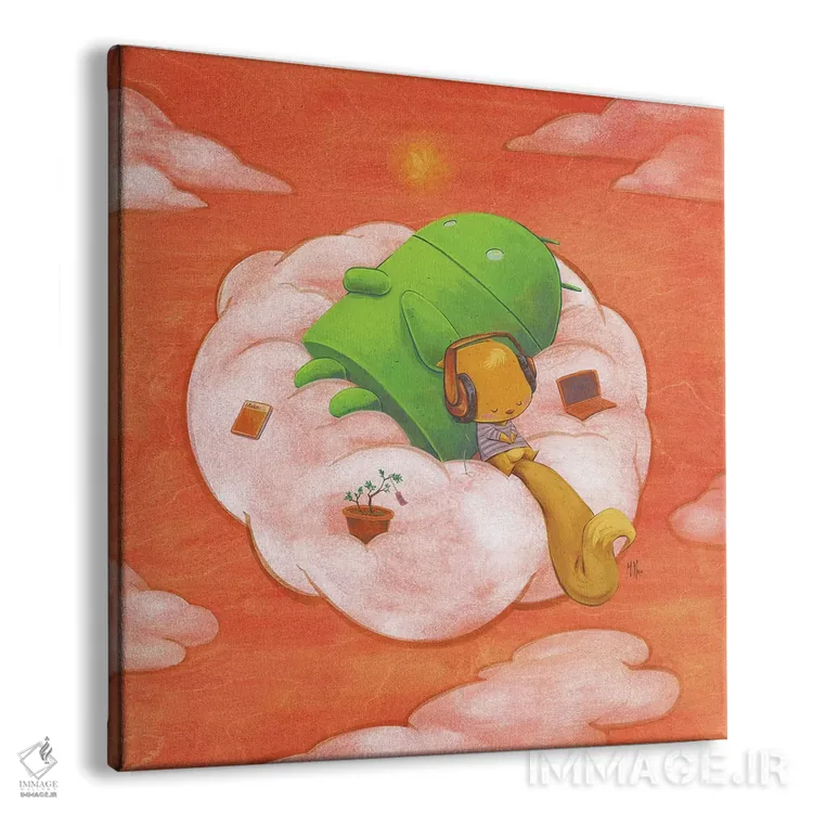 تابلو دکوراتیو سنجاب ربات اثر مارتین هسو - نمای پرسپکتیو محصول