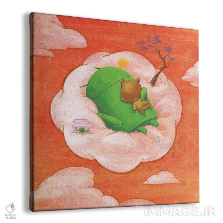 تابلو دکوراتیو خرس ربات اثر مارتین هسو - نمای پرسپکتیو محصول