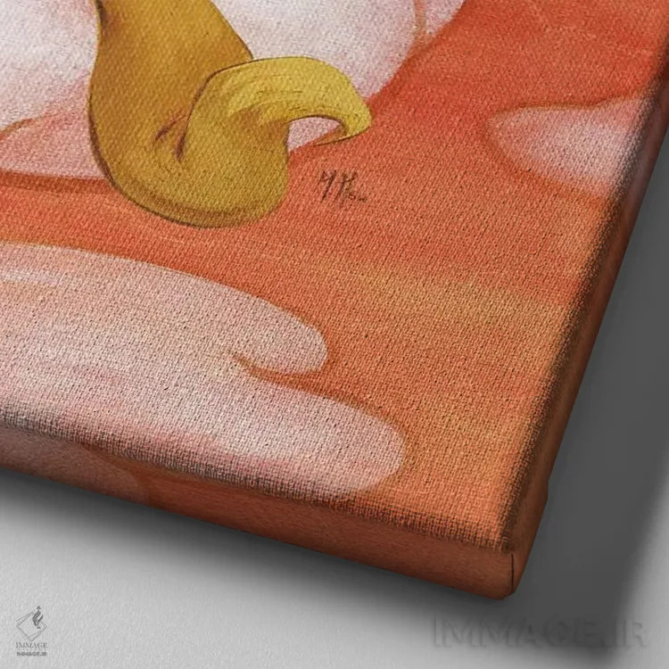 تابلو دکوراتیو سنجاب ربات اثر مارتین هسو - نمای نزدیک بافت بوم