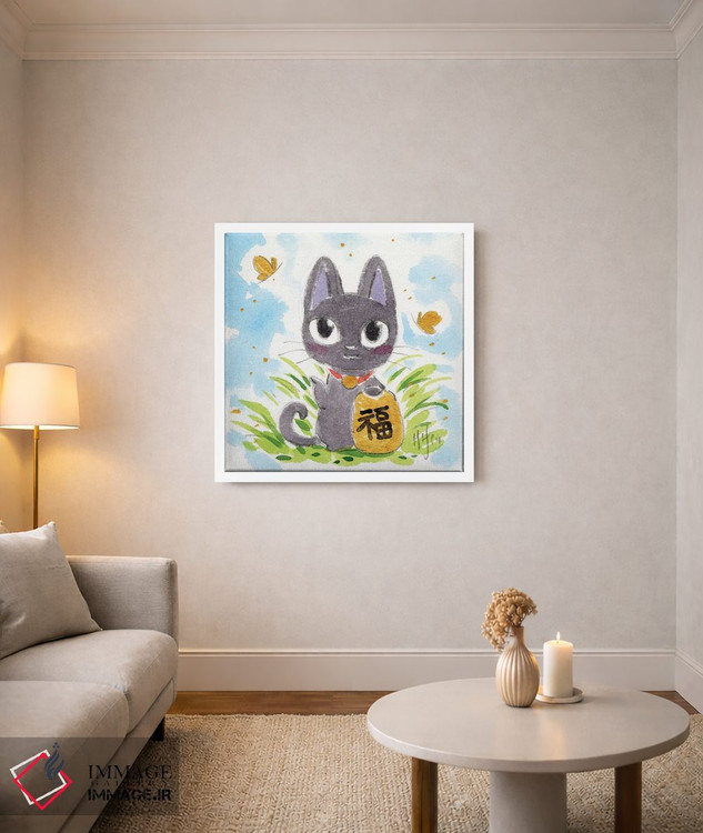 تابلو دکوراتیو گربه خوش شانس اثر مارتین هسو - D1W