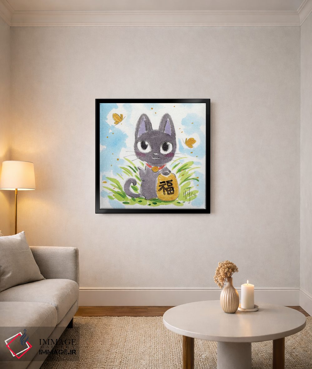 تابلو دکوراتیو گربه خوش شانس اثر مارتین هسو - D4B