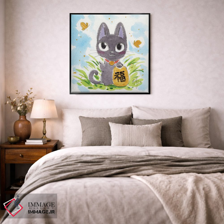 تابلو دکوراتیو گربه خوش شانس اثر مارتین هسو - D3B