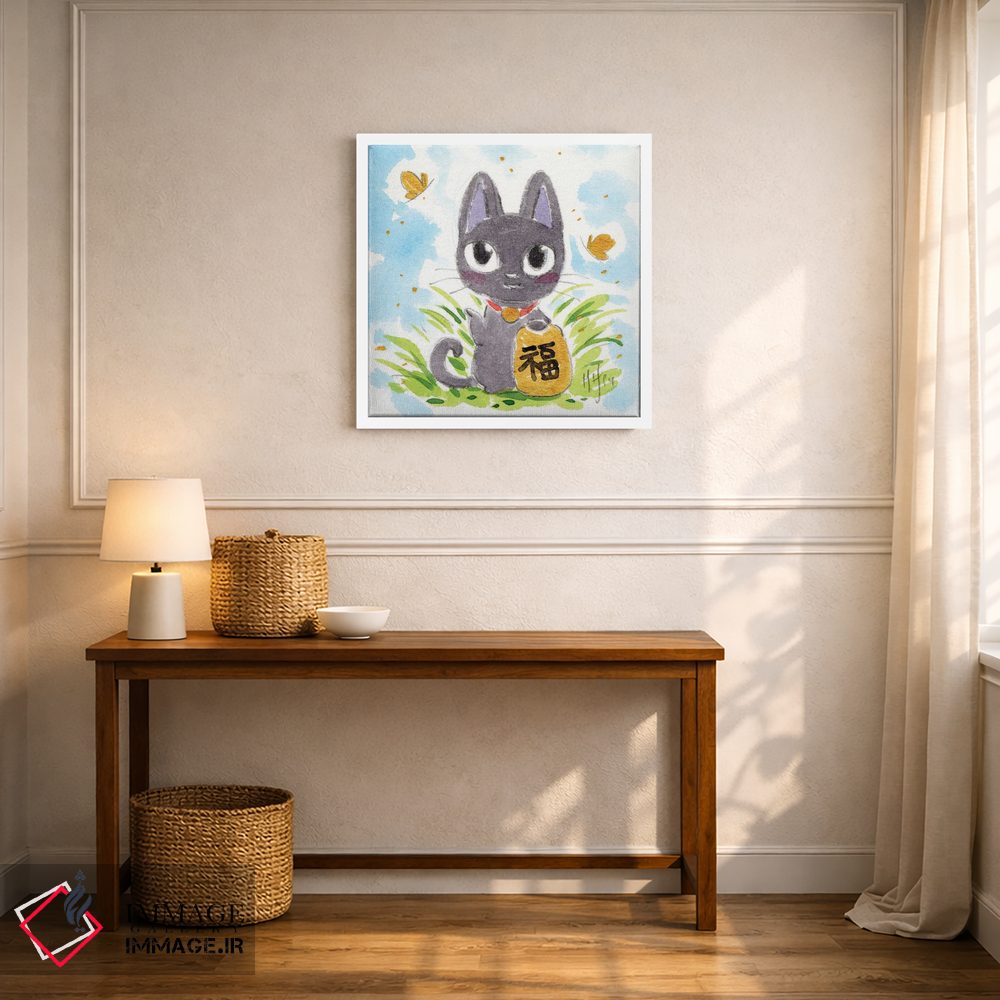 تابلو دکوراتیو گربه خوش شانس اثر مارتین هسو - D5W