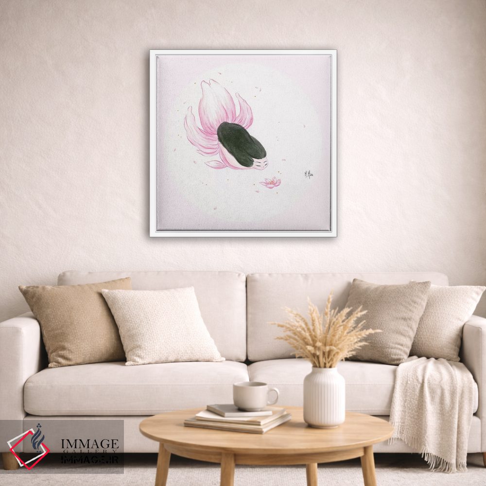 تابلو دکوراتیو پری دریایی ماهی طلایی اثر مارتین هسو - D4W