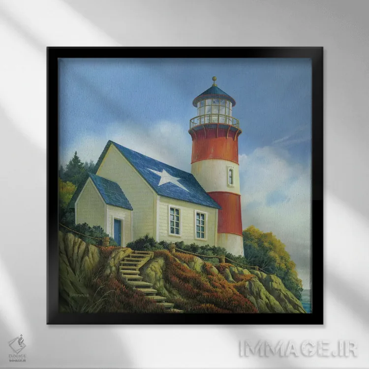 تابلو دکوراتیو نور آزادی اثر مایکل هامفریز - نمای قابدار مشکی