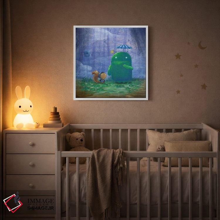 تابلو دکوراتیو باران ربات اثر مارتین هسو - D3W