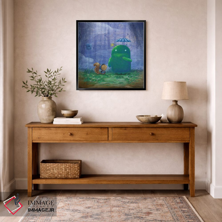 تابلو دکوراتیو باران ربات اثر مارتین هسو - D5B