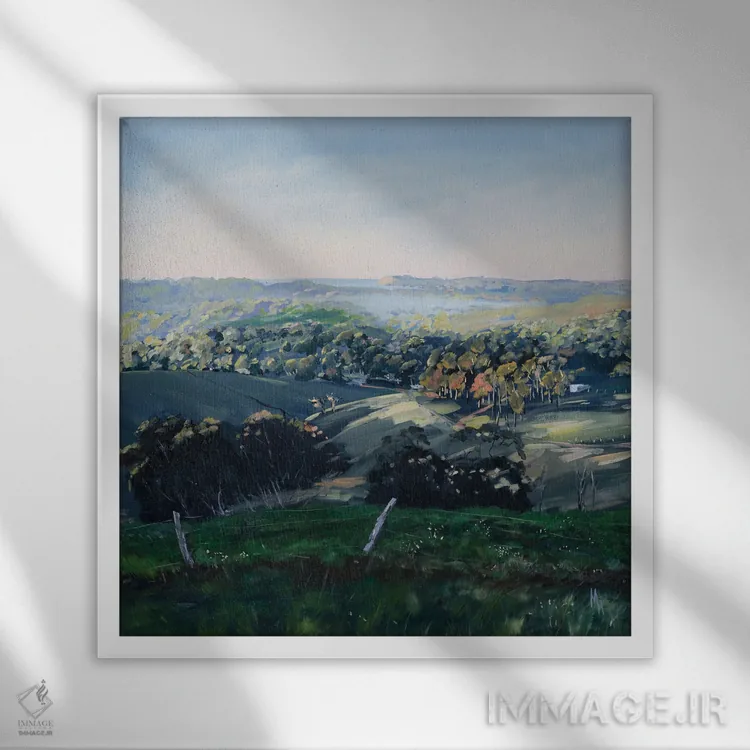 تابلو دکوراتیو حومه بایرون بی اثر مردیت هاوس - نمای قابدار سفید