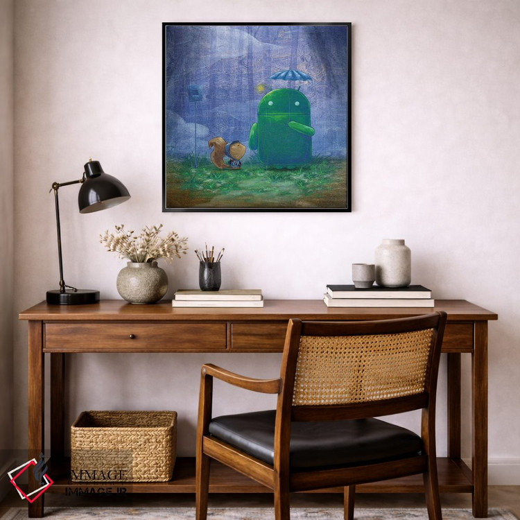 تابلو دکوراتیو باران ربات اثر مارتین هسو - D6B