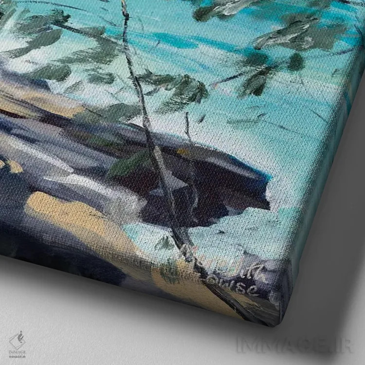 تابلو دکوراتیو خلیج اسکندریه، نوسا اثر مردیت هاوس - نمای نزدیک بافت بوم