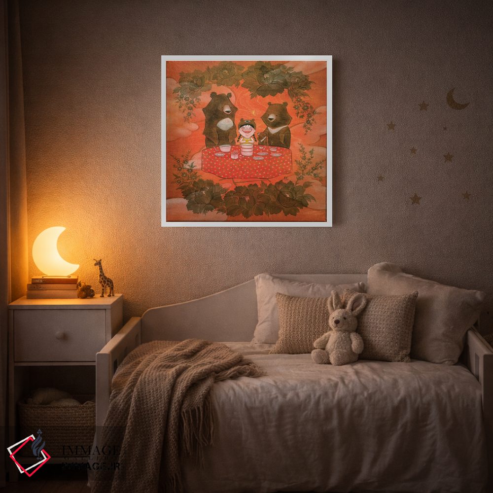 تابلو دکوراتیو سه خرس اثر مارتین هسو - D2W