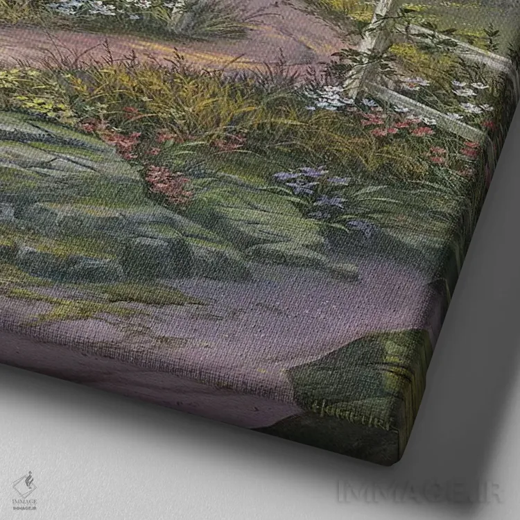 تابلو دکوراتیو دریانوردی آرام اثر مایکل هامفریز - نمای نزدیک بافت بوم