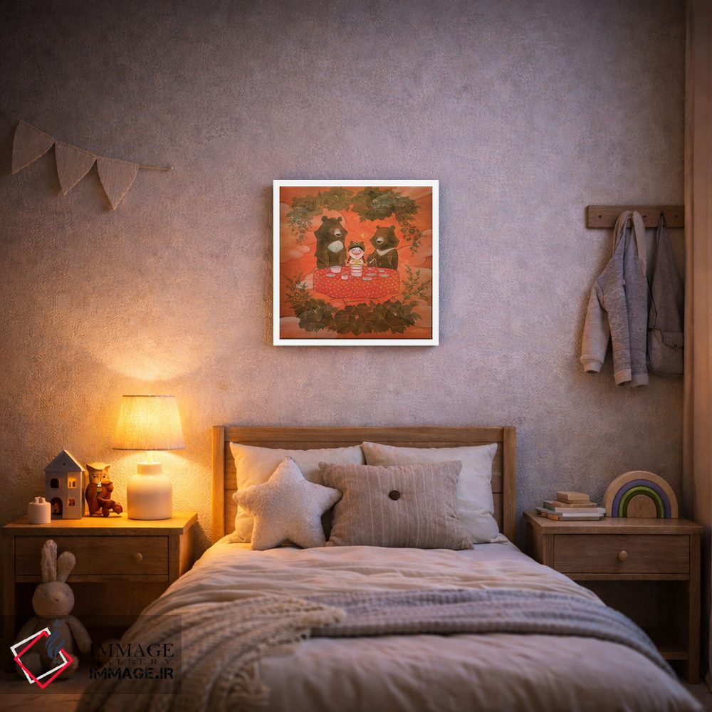 تابلو دکوراتیو سه خرس اثر مارتین هسو - D4W