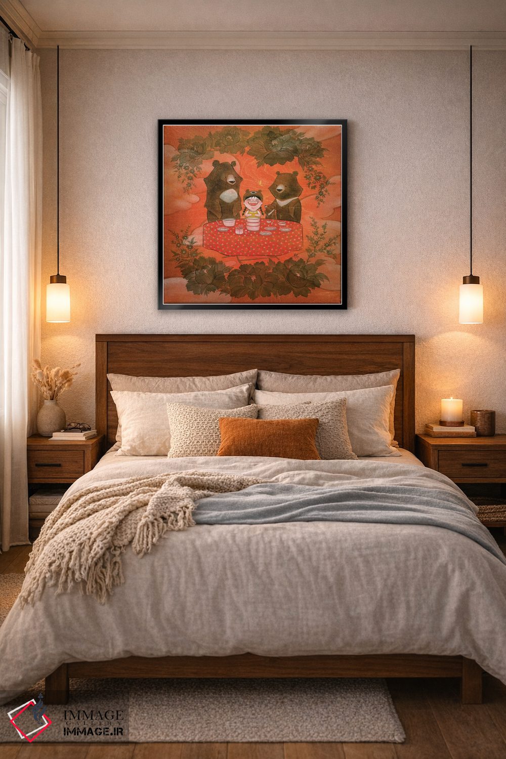 تابلو دکوراتیو سه خرس اثر مارتین هسو - D6B