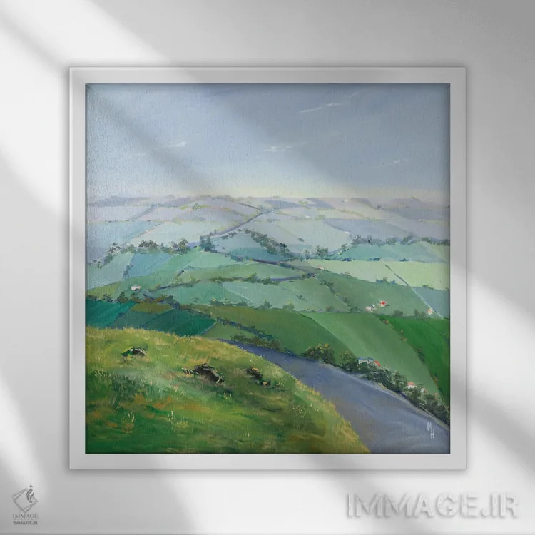 تابلو دکوراتیو تا هر جا چشم کار می کند II اثر مردیت هاوس - نمای قابدار سفید