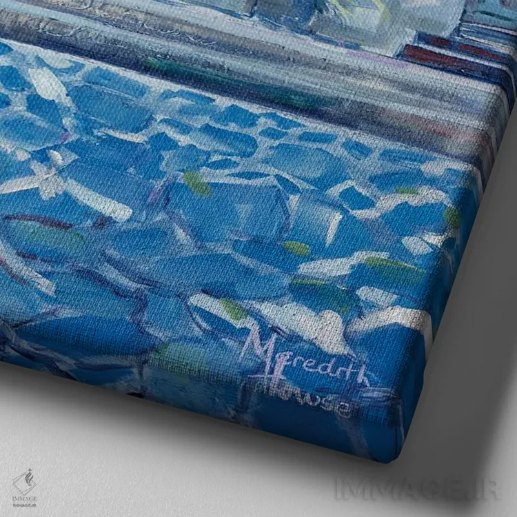 تابلو دکوراتیو عاشقانه اثر مردیت هاوس - نمای نزدیک بافت بوم