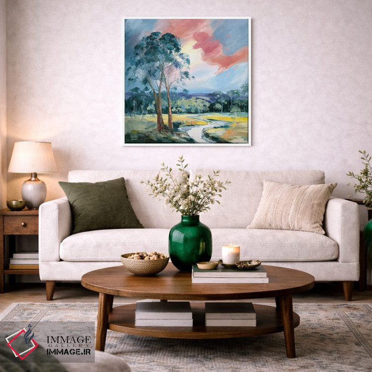 تابلو دکوراتیو رقص نور هنگام غروب اثر مردیت هاوس - D2W