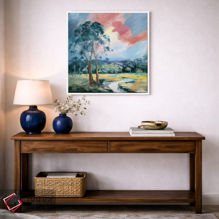 تابلو دکوراتیو رقص نور هنگام غروب اثر مردیت هاوس - D3W