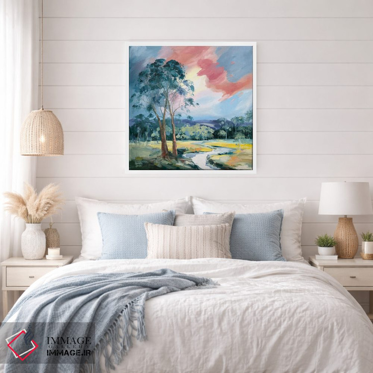 تابلو دکوراتیو رقص نور هنگام غروب اثر مردیت هاوس - D4W