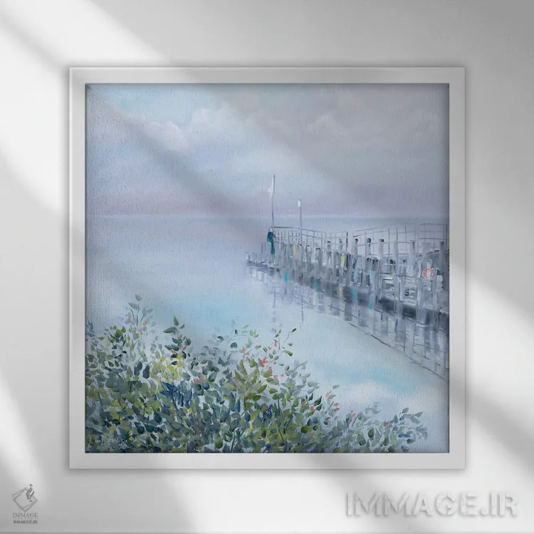 تابلو دکوراتیو بازتاب های دریاچه ویندرمر اثر مردیت هاوس - نمای قابدار سفید