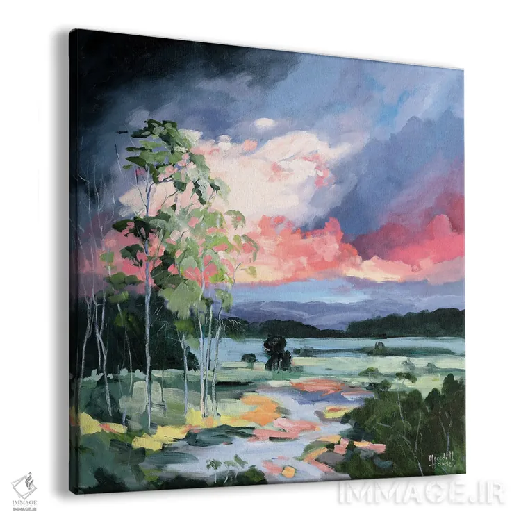 تابلو دکوراتیو غروب آفتاب اثر مردیت هاوس - نمای پرسپکتیو محصول