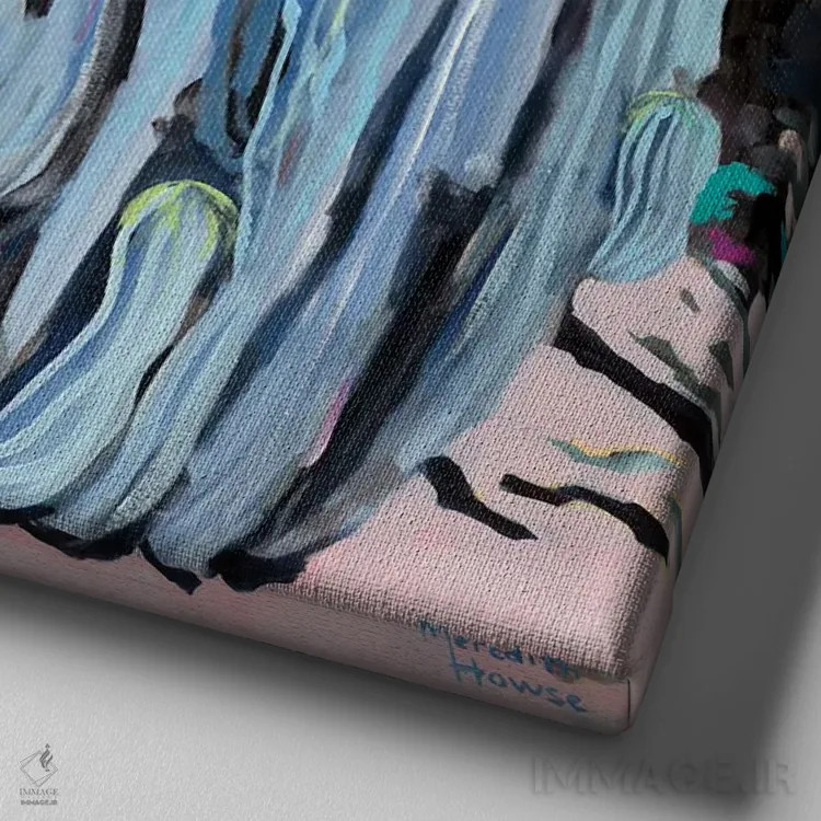 تابلو دکوراتیو انجمن ساکولنت ها اثر مردیت هاوس - نمای نزدیک بافت بوم