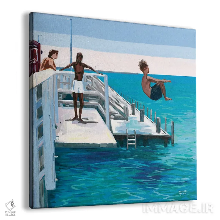 تابلو دکوراتیو در دل آبی اثر مردیت هاوس - نمای پرسپکتیو محصول