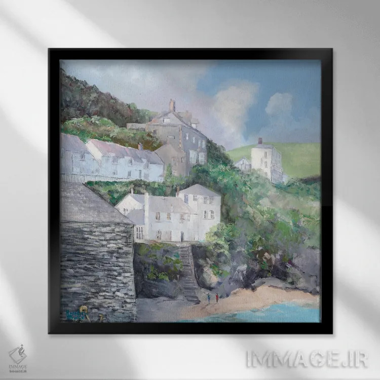 تابلو دکوراتیو پورت آیزاک اثر مردیت هاوس - نمای قابدار مشکی