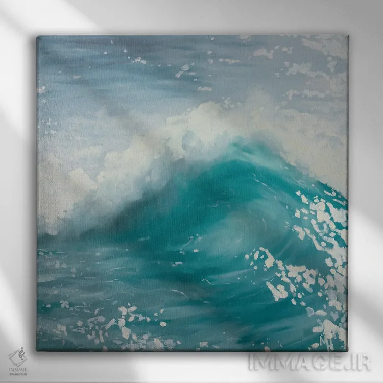 تابلو دکوراتیو موج اثر مردیت هاوس - نمای روبهرو روی دیوار