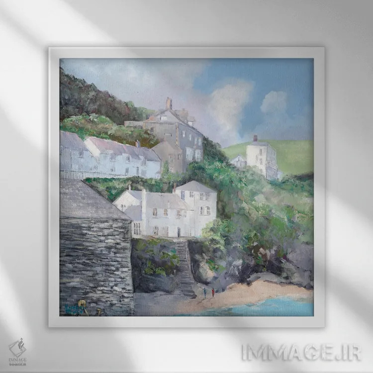 تابلو دکوراتیو پورت آیزاک اثر مردیت هاوس - نمای قابدار سفید