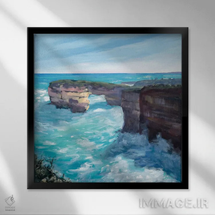 تابلو دکوراتیو طاق جزیره اثر مردیت هاوس - نمای قابدار مشکی