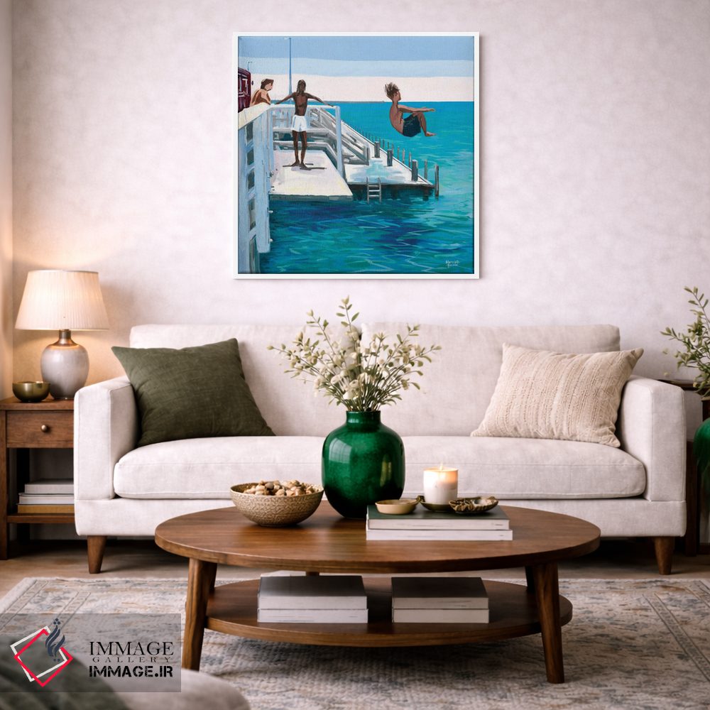 تابلو دکوراتیو در دل آبی اثر مردیت هاوس - D2W