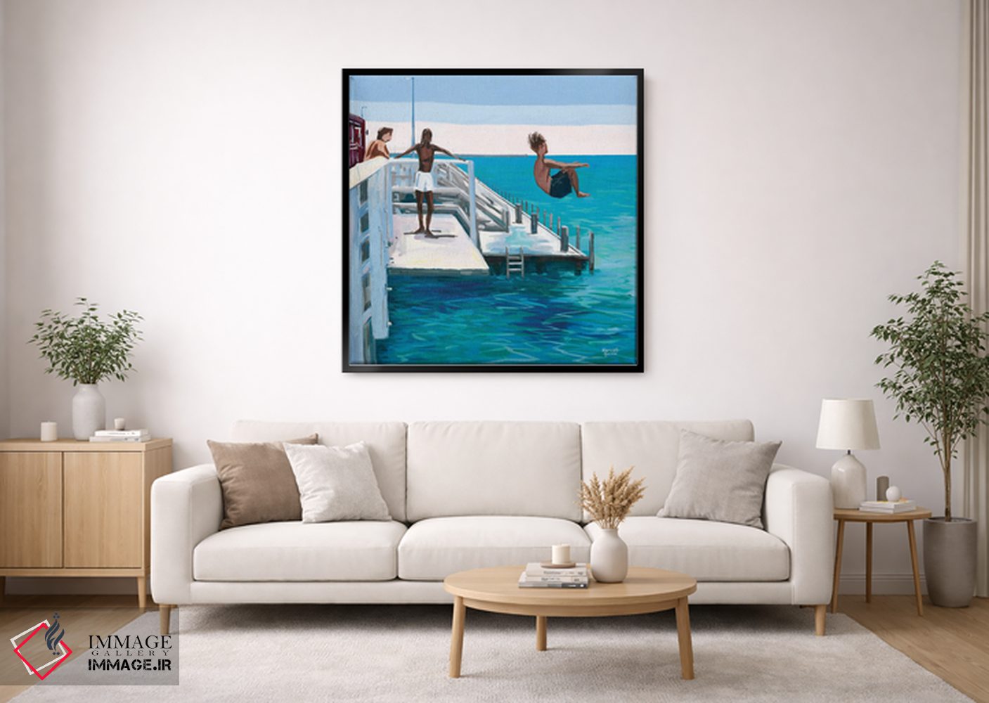 تابلو دکوراتیو در دل آبی اثر مردیت هاوس - D1B