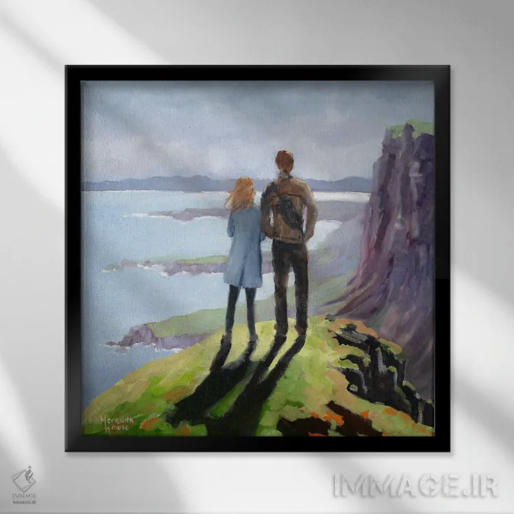 تابلو دکوراتیو ماه عسل در اسکای اثر مردیت هاوس - نمای قابدار مشکی