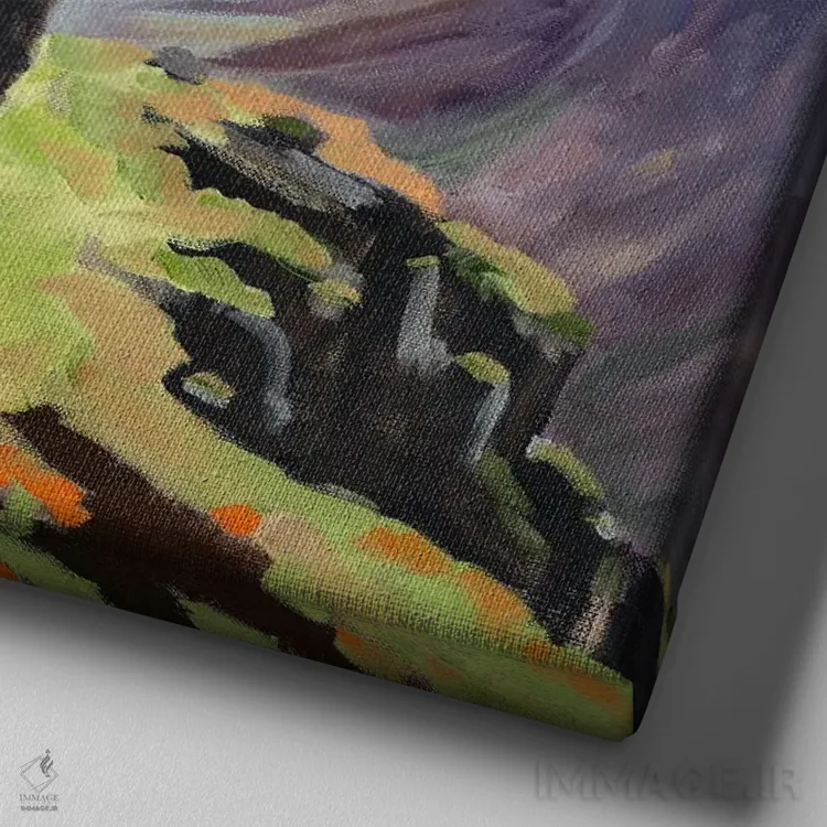 تابلو دکوراتیو ماه عسل در اسکای اثر مردیت هاوس - نمای نزدیک بافت بوم