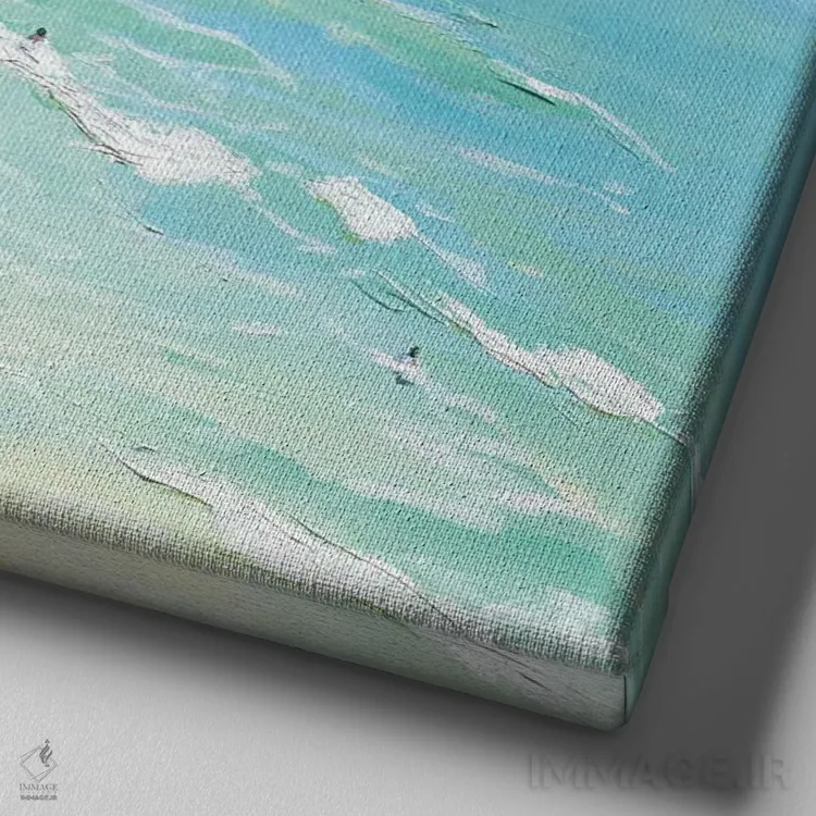 تابلو دکوراتیو بین پرچم ها اثر مردیت هاوس - نمای نزدیک بافت بوم