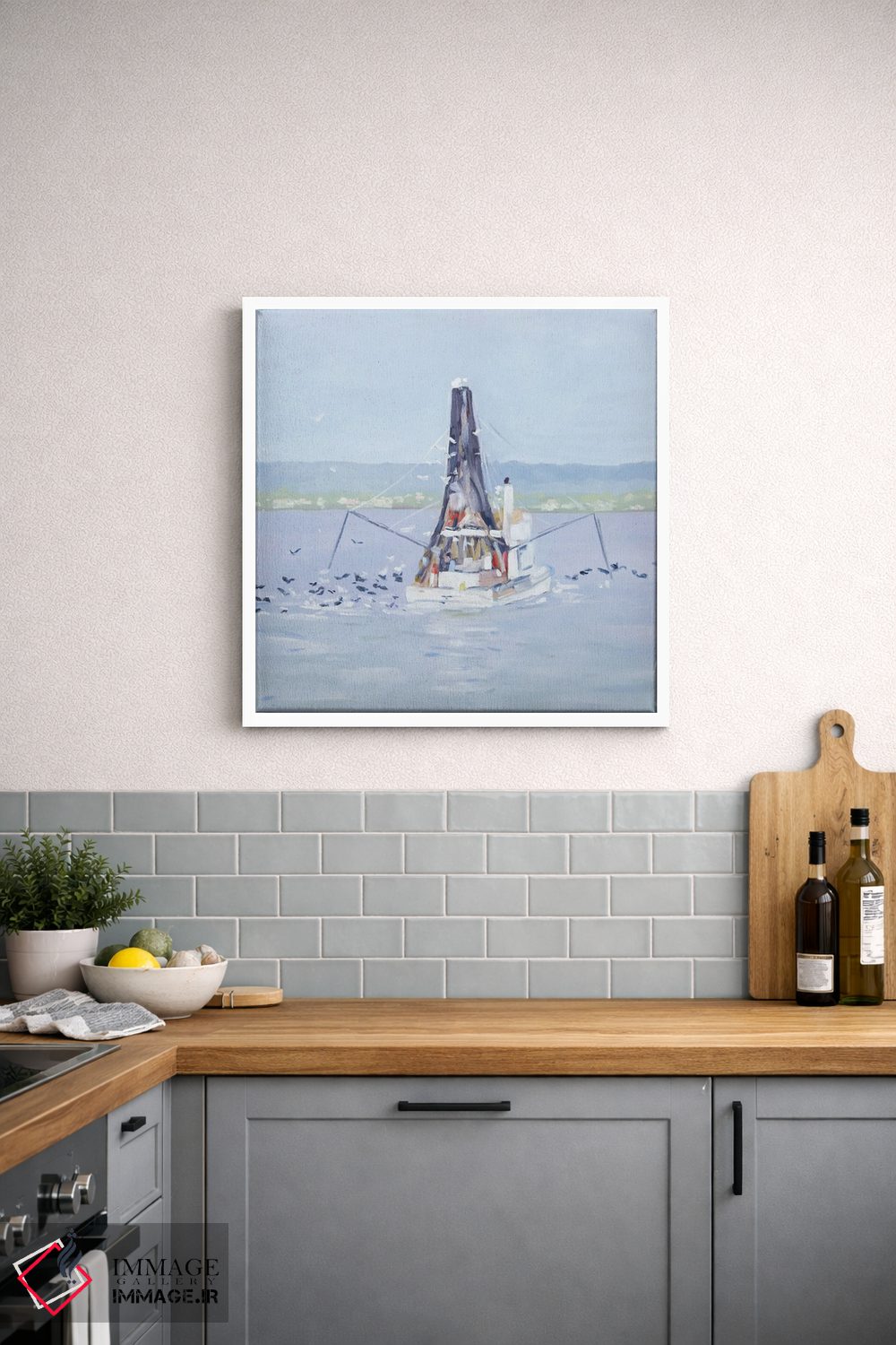 تابلو دکوراتیو کشتی ماهیگیری اثر مردیت هاوس - D3W