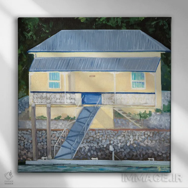 تابلو دکوراتیو خانه قایق اثر مردیت هاوس - نمای روبهرو روی دیوار