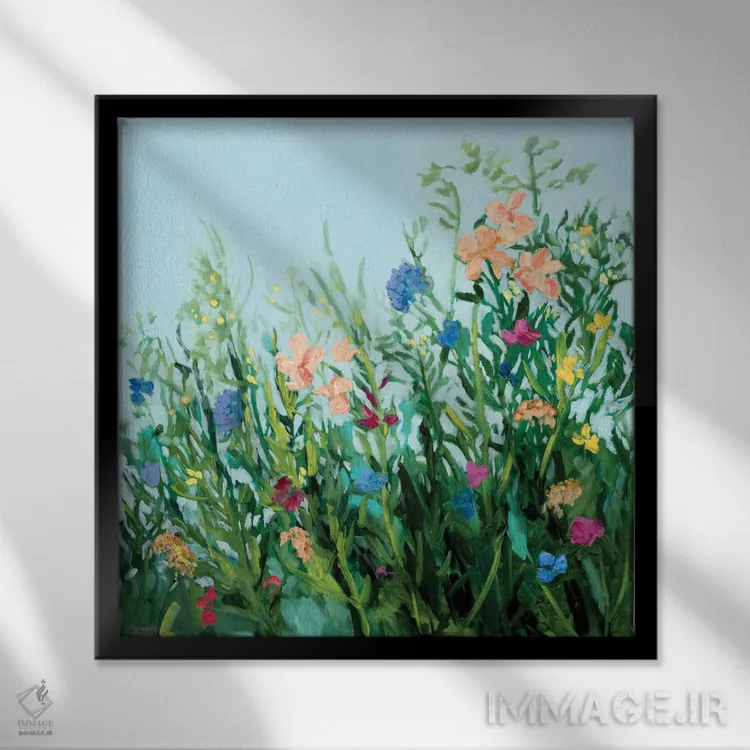 تابلو دکوراتیو فلوریاد اثر مردیت هاوس - نمای قابدار مشکی