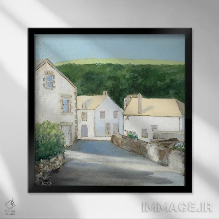 تابلو دکوراتیو کوچه خاطرات اثر مردیت هاوس - نمای قابدار مشکی