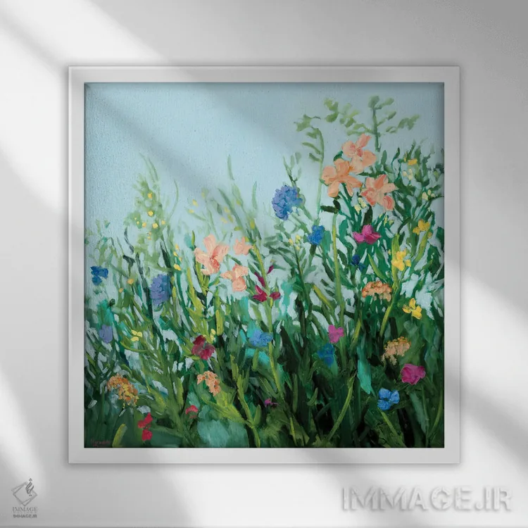 تابلو دکوراتیو فلوریاد اثر مردیت هاوس - نمای قابدار سفید