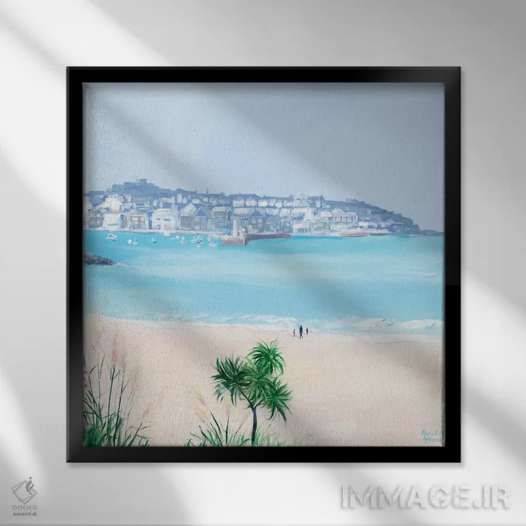 تابلو دکوراتیو قدم زنی در سنت آیوز اثر مردیت هاوس - نمای قابدار مشکی