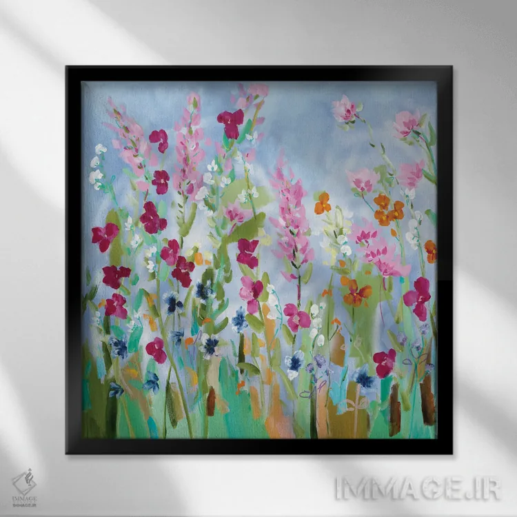 تابلو دکوراتیو گلبرگ II اثر مردیت هاوس - نمای قابدار مشکی