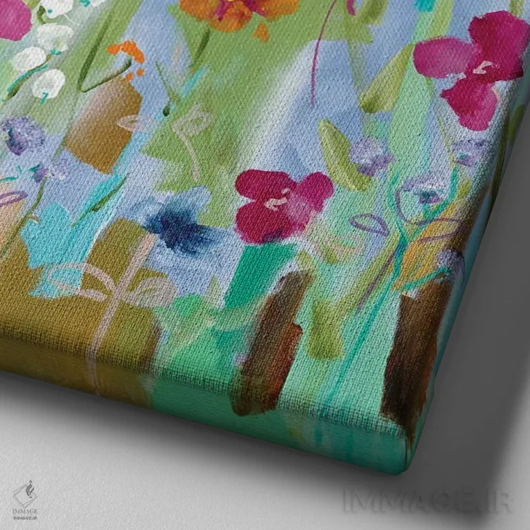 تابلو دکوراتیو گلبرگ II اثر مردیت هاوس - نمای نزدیک بافت بوم