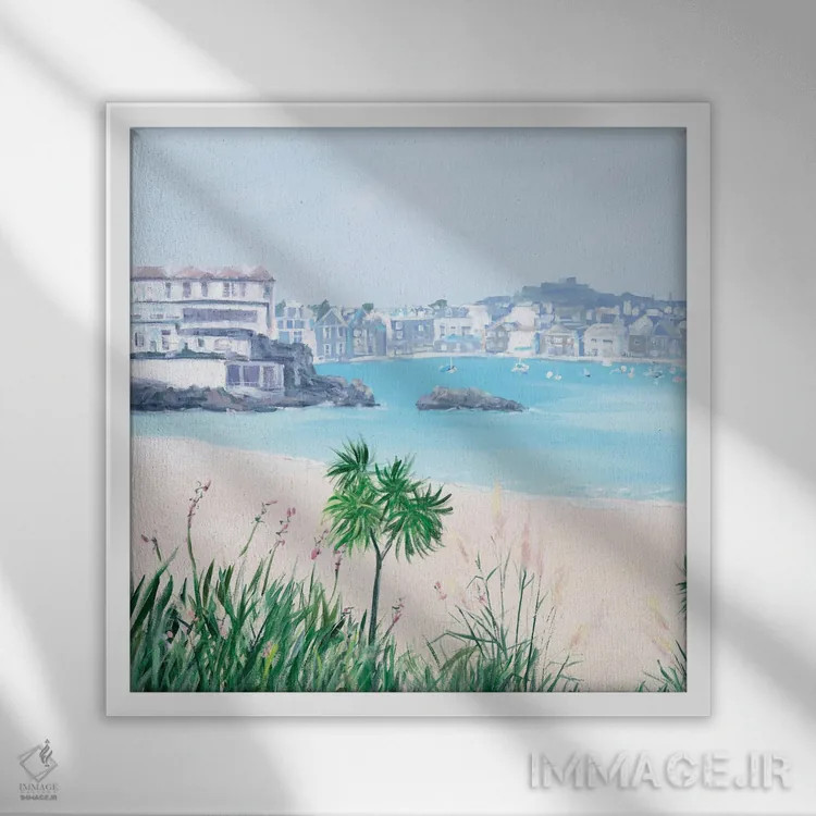 تابلو دکوراتیو سنت آیوز در کورنوال اثر مردیت هاوس - نمای قابدار سفید