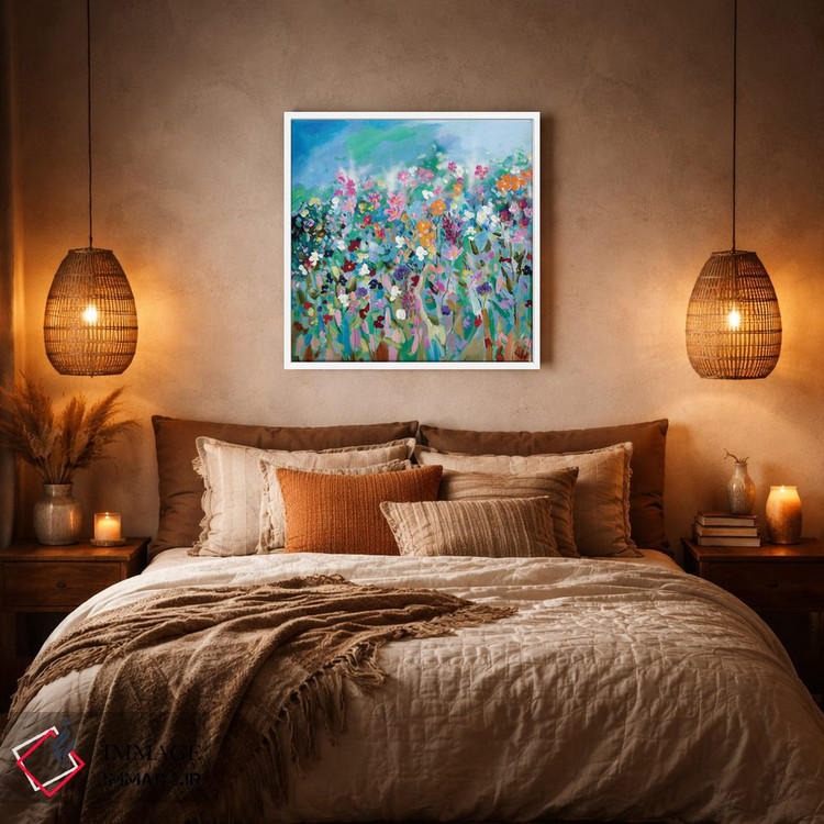 تابلو دکوراتیو رقصیدن گل ها II اثر مردیت هاوس - D3W