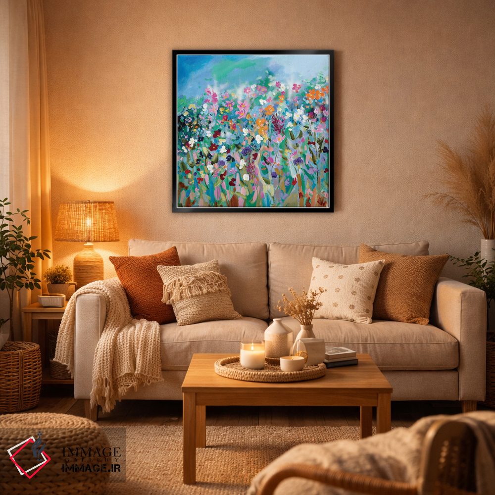 تابلو دکوراتیو رقصیدن گل ها II اثر مردیت هاوس - D6B